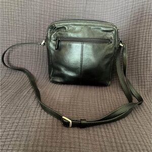 David Alexander (DAL) Black Leather Crossbody Bag